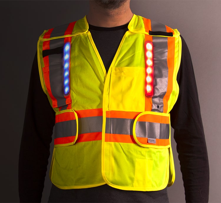 TAGVO LED Reflective Safety Vest with Storage Bag, USB Charging