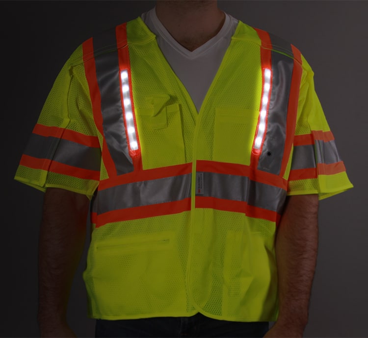 Hi Vis Led Safety Vest Class 3