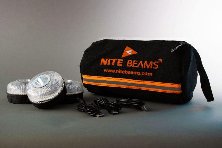 Nite Beams Traffic Safety Warning Triangle Beacon/Work Light Kit