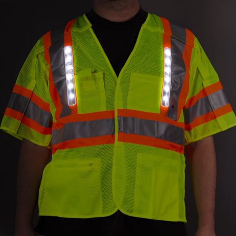 Hi Vis LED Safety Vest - Canadian Style