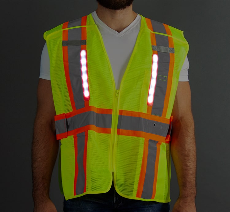 Hi Vis LED Mesh Break-Away Vest